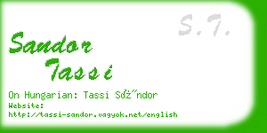 sandor tassi business card